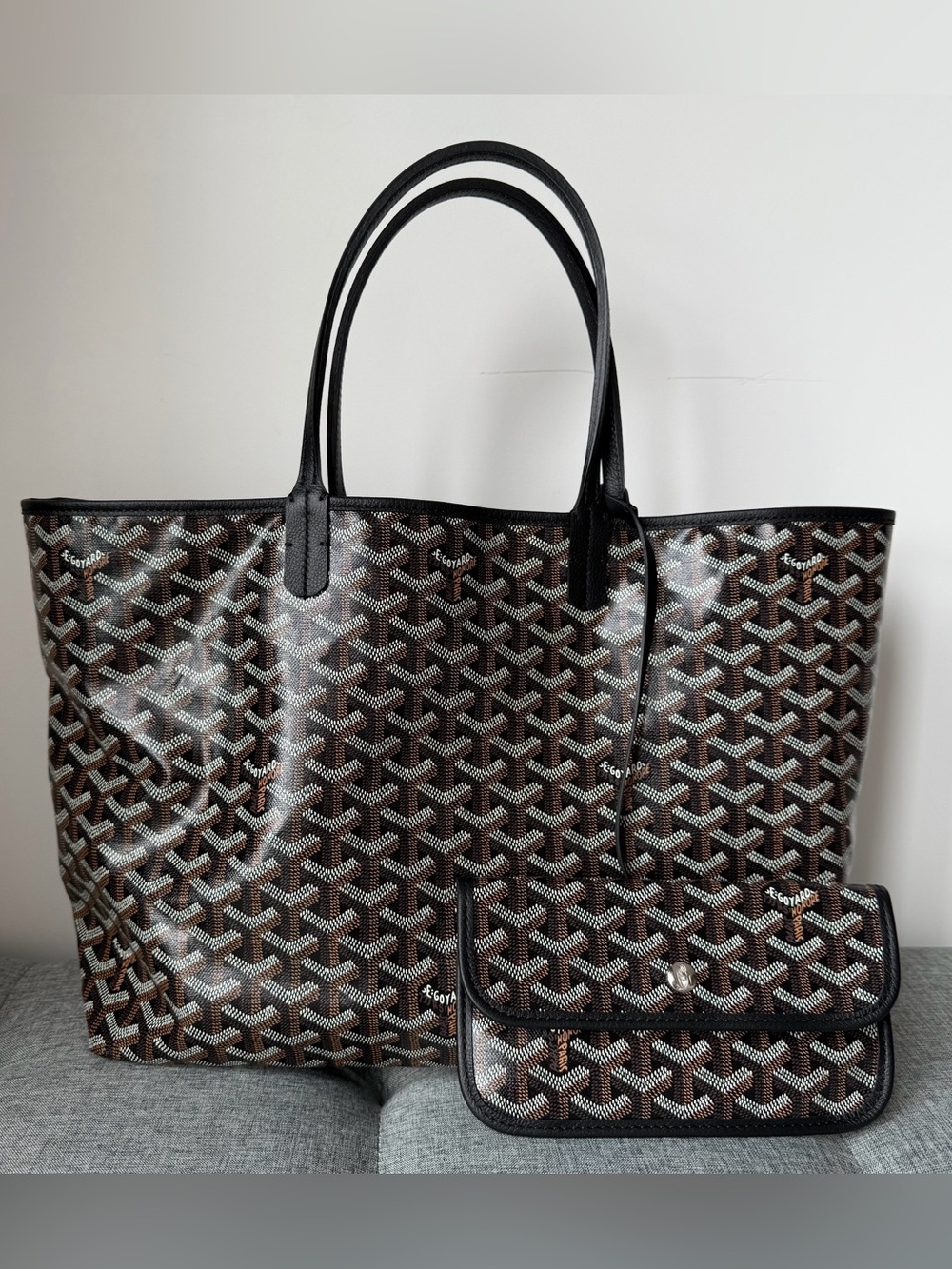 Goyard Saint-Louis PM Black Tote Bag